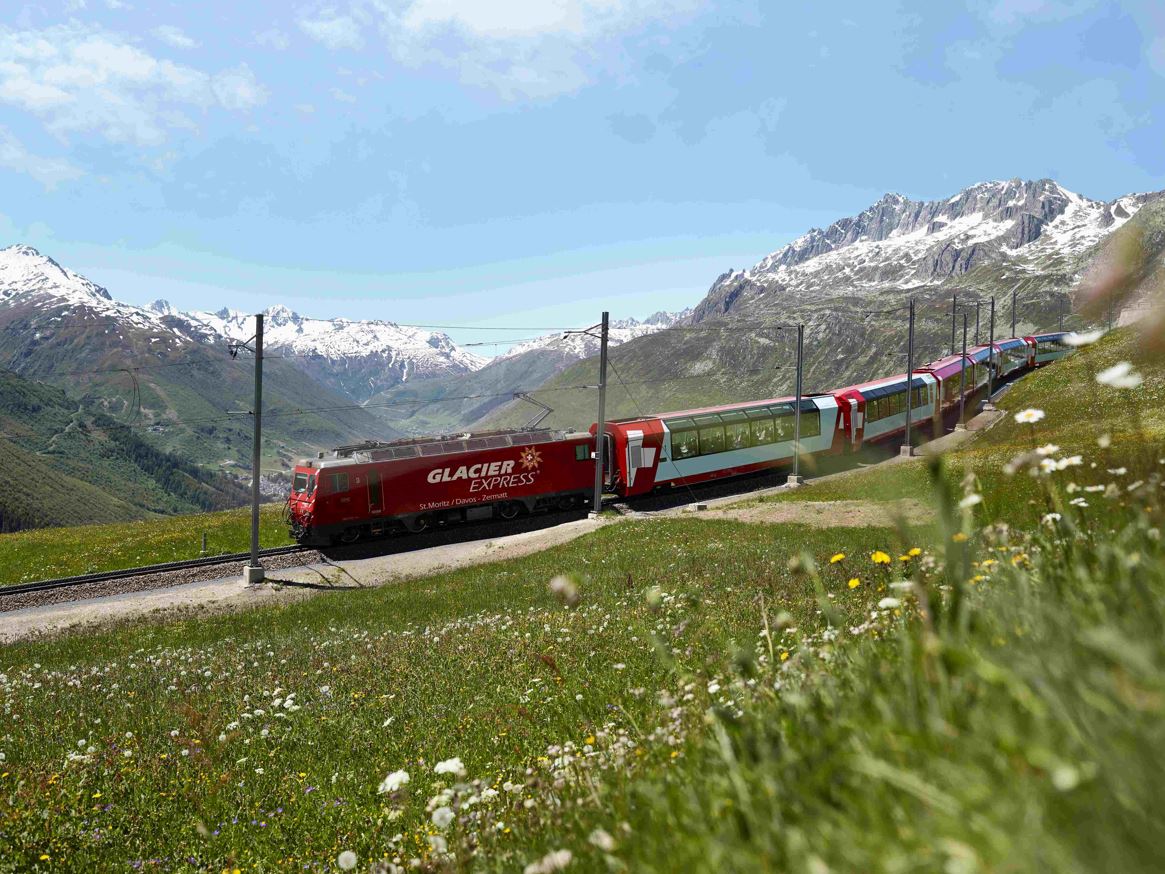 2024 Great Railway Journeys Of Switzerland   Smallest Glacieer Express Oberalppass Andermatt Schlumpf 